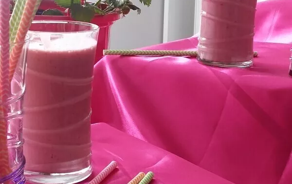 Milk Shake banane framboises hummm un délice