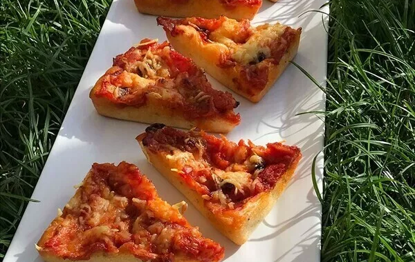 Triangles pizza à pâte liquide
