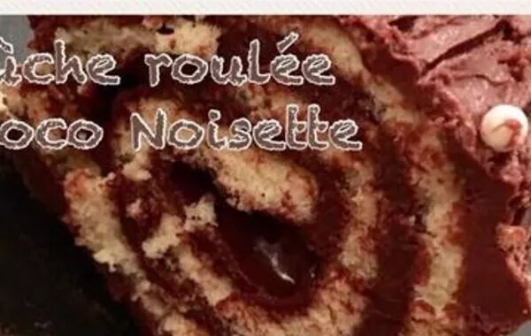 Bûche de Noël roulée choco-noisette