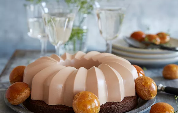 St-Honoré au chocolat au lait et mandarine