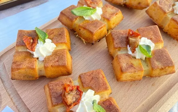 Carrés gourmands façon pizza