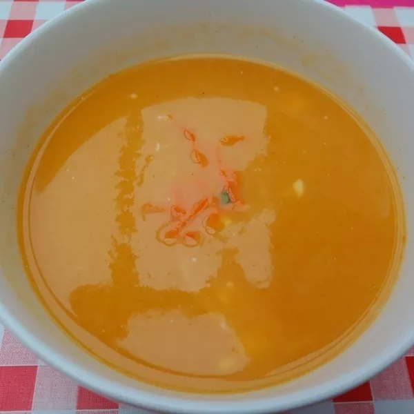 Potage de courge butternut et lentilles corail