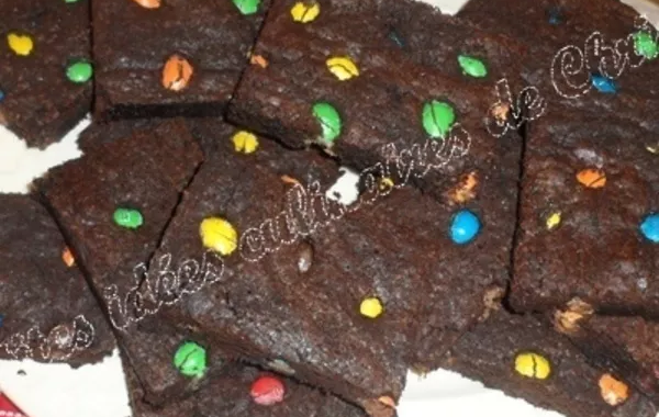 Brownie aux deux chocolats et M&M’s
