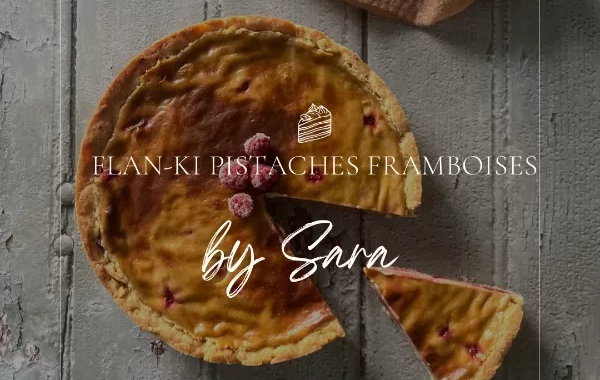 Flan-ki pistache framboises