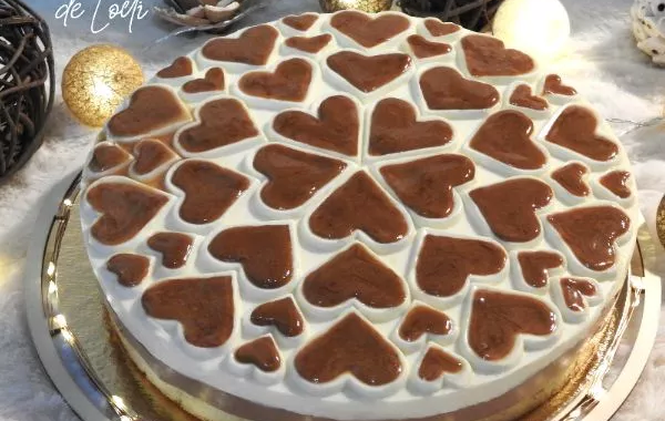 Pétales de coeurs aux 2 chocolats