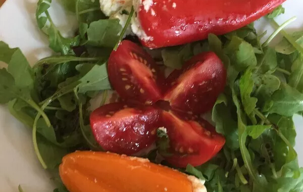 Petits poivrons farcis au chèvre frais