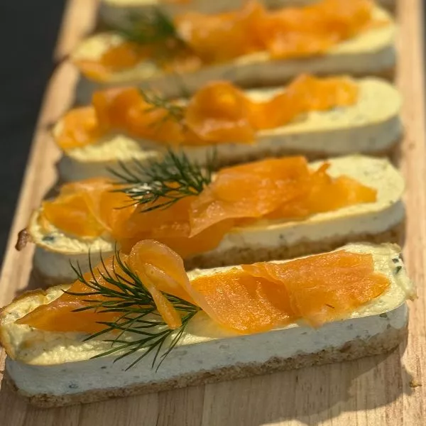 Cheesecakes au fromage et au saumon 