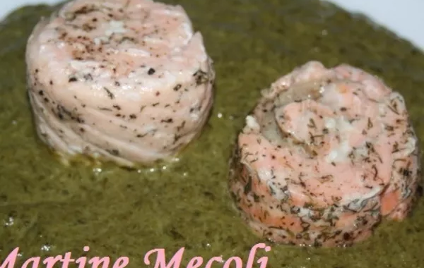 Rouleaux de saumon à la vapeur d'oseille sans cook'in