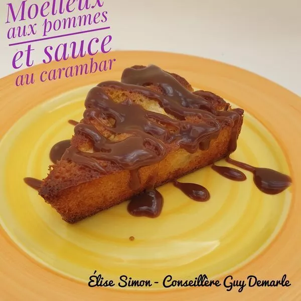 Moelleux aux pommes et sa sauce caramabar