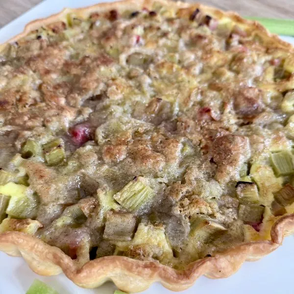 Tarte à la rhubarbe de Catherine -  chez Nanou