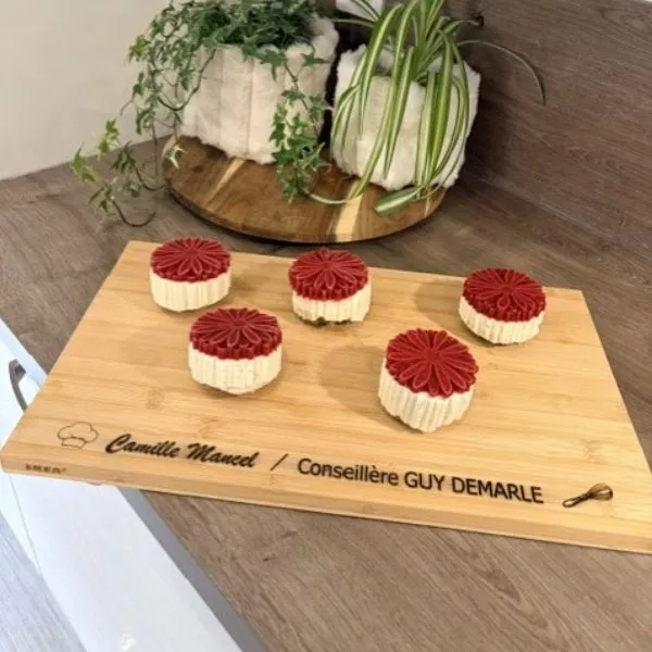 Mes jolis cheesecake pâquerette à la framboise