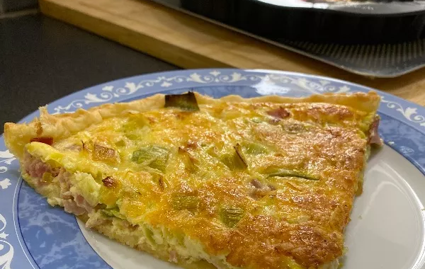 Quiche jambon - poireaux