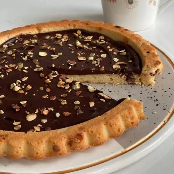 Tarte cookie ganache chocolat