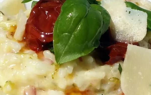 Risotto courgettes et basilic