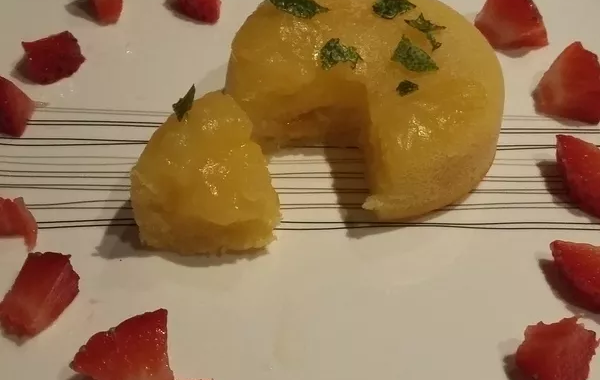 Fondant au citron, coeur de lemon curd