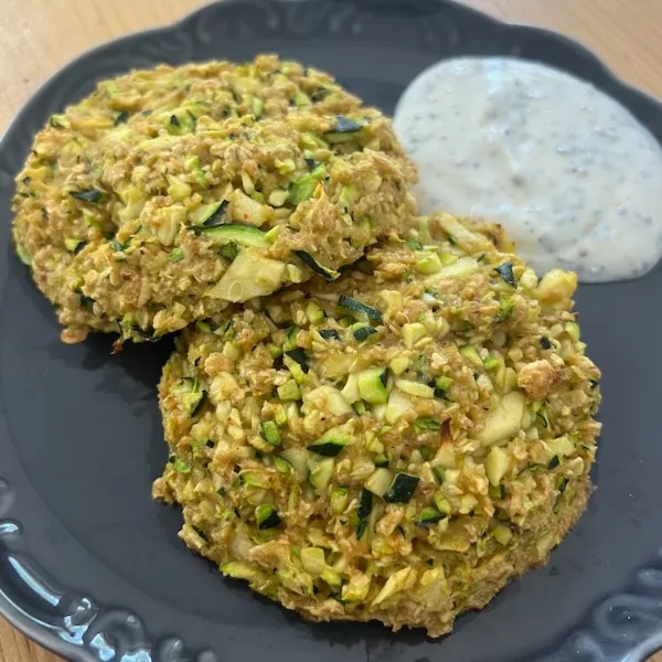 Galettes courgettes flocons d'avoine