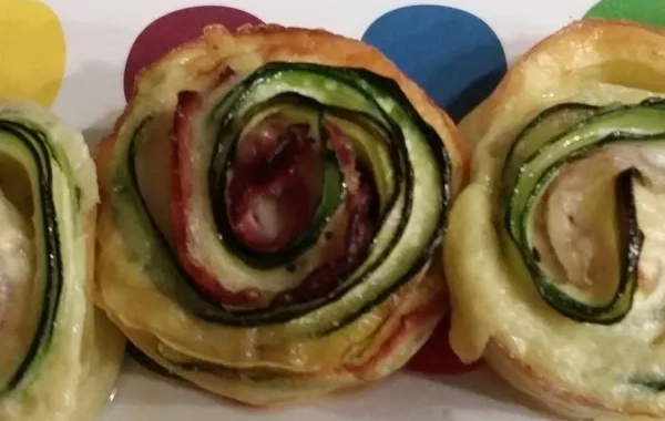 Roses de Courgette-jambon-chèvre