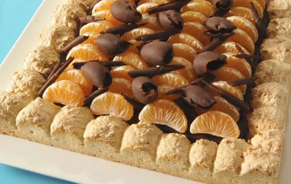 Tarte au chocolat et clémentines