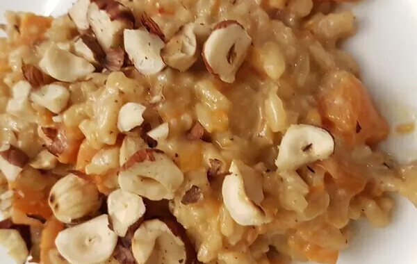 Risotto a la courge et noisettes