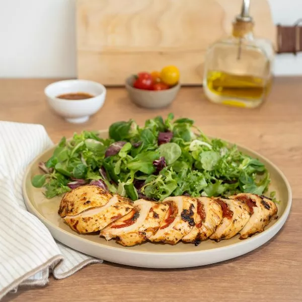 Poulet farci aux poivrons