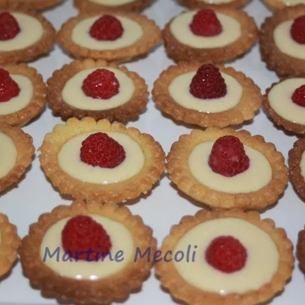 Mini tartelettes vanille framboises sans cook'in
