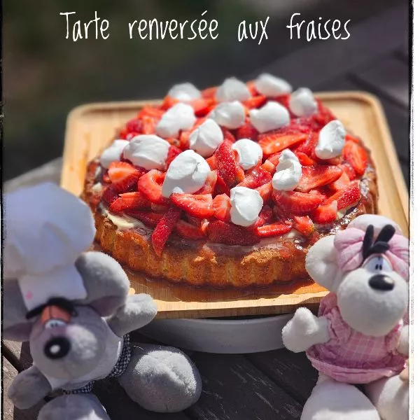 Tarte renversée aux fraises