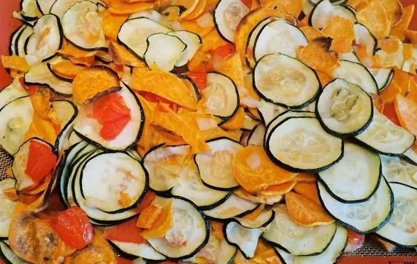 Légumes au four courgettes patates douces
