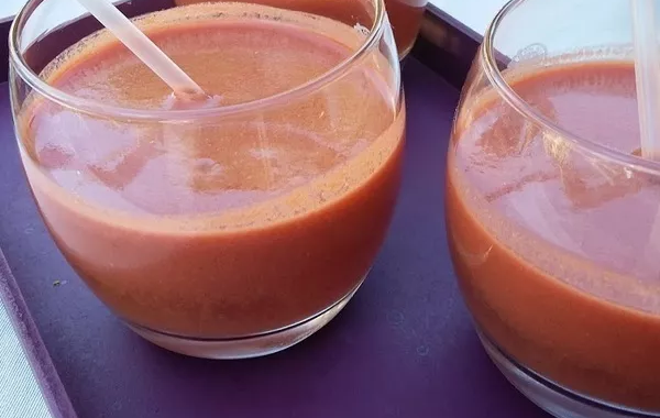 Gaspacho de tomate pastèque