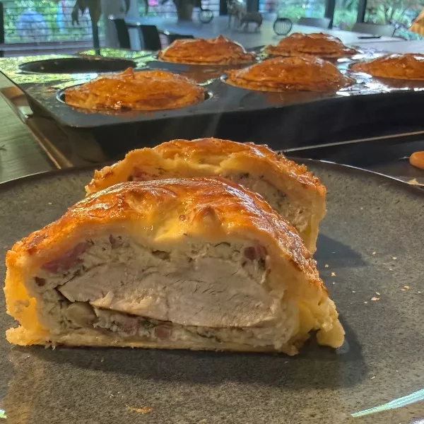 Tourte au poulet et aux champignons