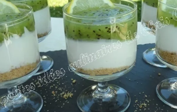 Verrines palets bretons et kiwis