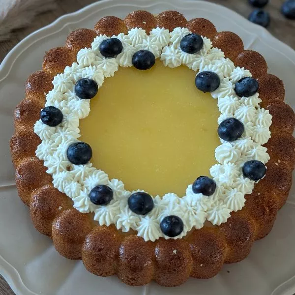 Basboussa au lemon curd