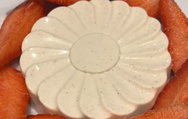 Panna Cotta Flower Fraises