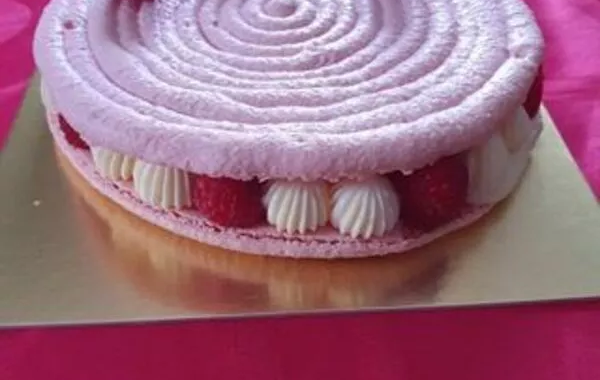 Macaronade vanille framboise