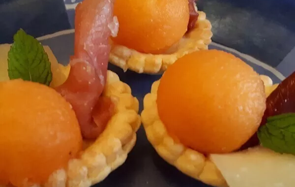 tartelettes d'été jambon melon