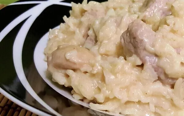 Risotto de porc à la moutarde