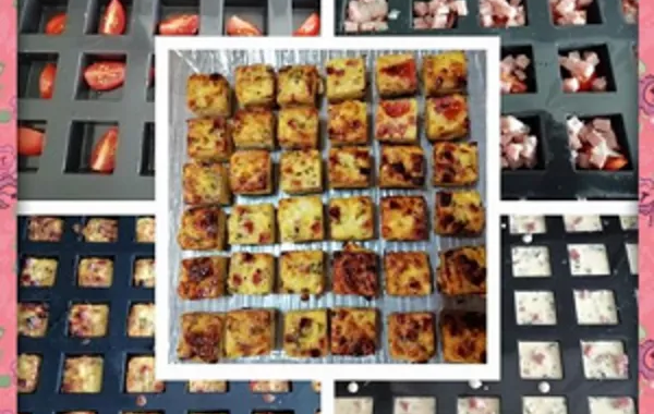 Quiche sans pate mini cubes
