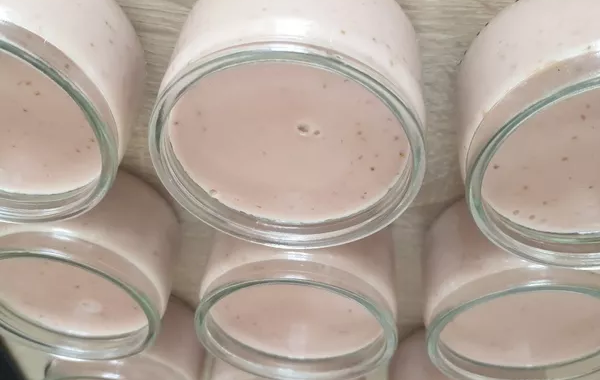 Crème dessert aux fraises