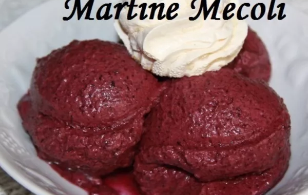Crème glacée express à la myrtille