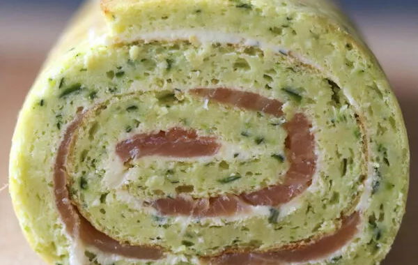 Roulé courgette & saumon fumé