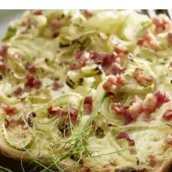 TARTE FINE FENOUIL  LARDONS FETA