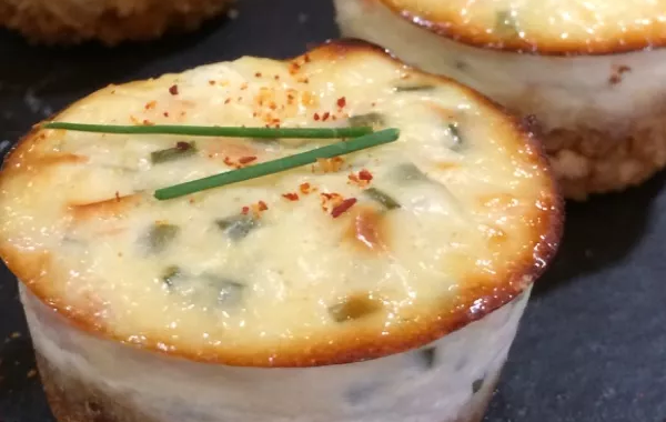 Mini cheese-cake au saumon