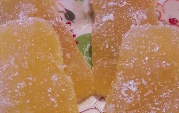 Pâte de fruit sans pectine au jus d'orange