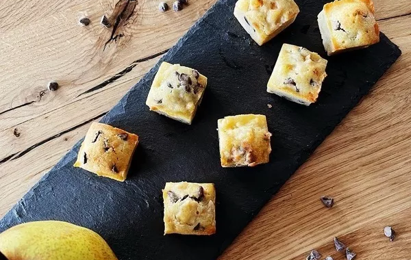 fondant poire pépites de chocolat