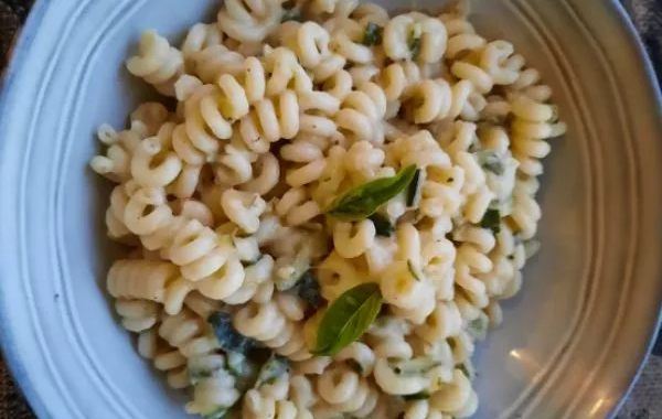 Fusilli à la crème de courgettes