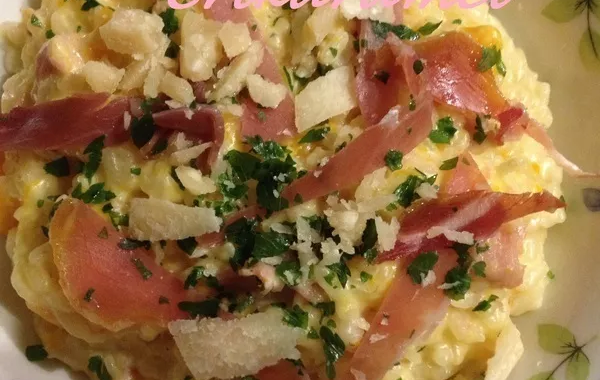 Risotto au potimarron et au bacon