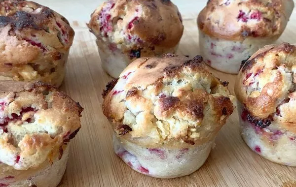 Muffin chocolat blanc & ses framboises