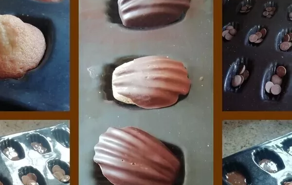 Madeleines au citron & coque en chocolat