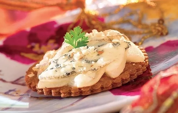 Tarte fine de Fourme d'Ambert à la poire