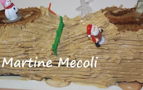 Bûche traditionnelle au café