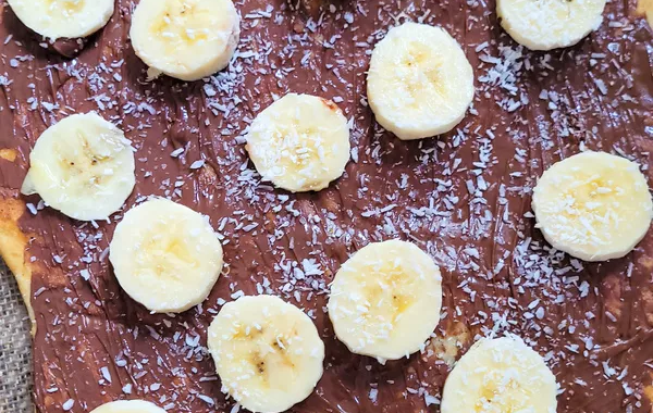 Pizza choco coco banane